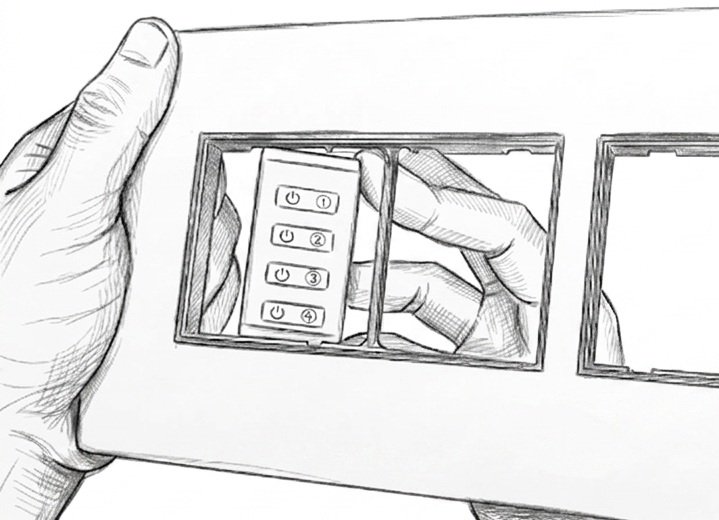 Illustration of aligning the module